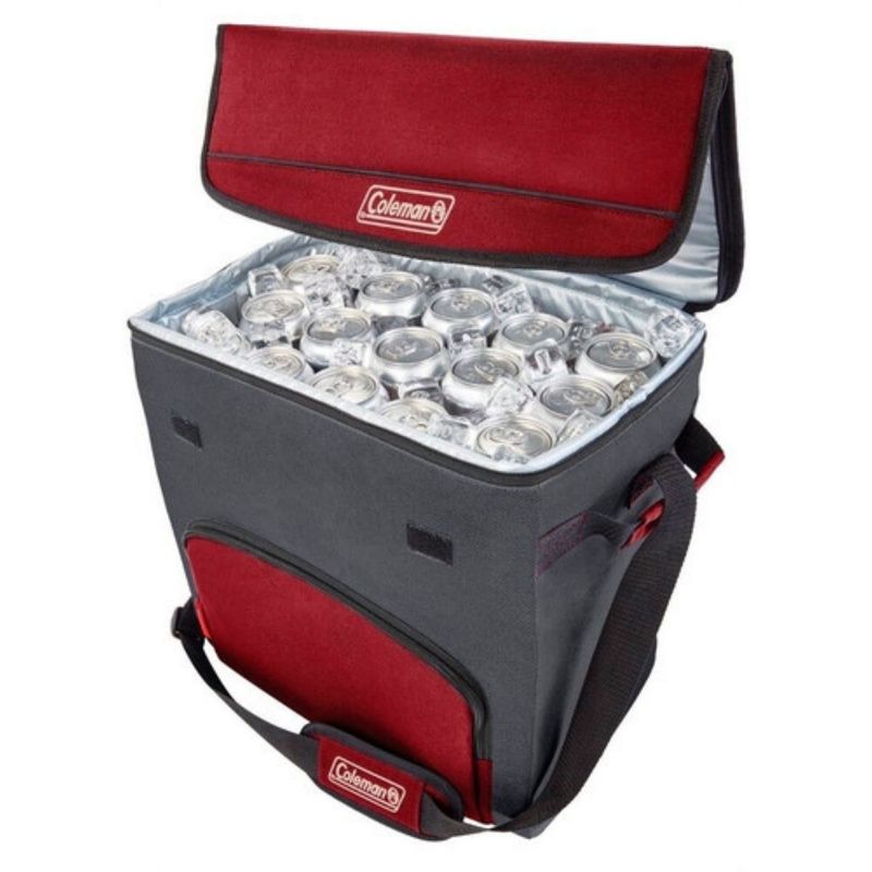 Coleman-Plegable-Para-54-Latas--Color-Bordo-abierto