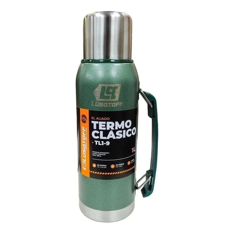 Termo-Lusqtoff-TL1-9-Acero-Inoxidable-1L-FrioCalor-Verde-Militar-3